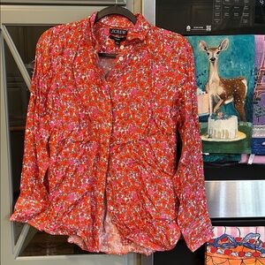 J. Crew Women's Liberty Silk Floral Button Up Blouse Top 0